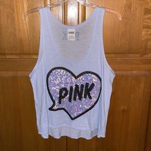 PINK Sparkly Sequin Tank